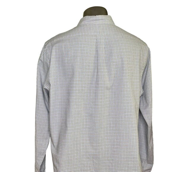 Ralph Lauren Mens Plaid Button Up Dress Shirt Size XL Blue Brown White Logo u - Picture 5 of 10